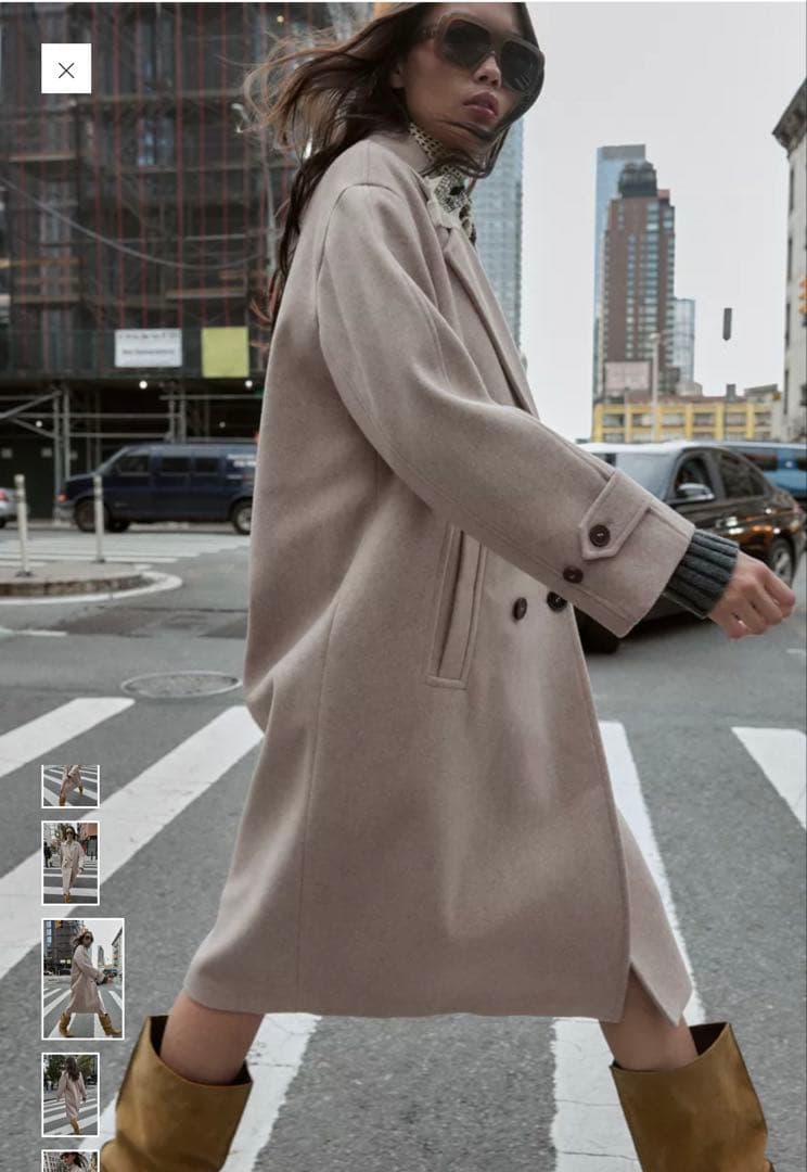 ZARA ロングコート ベージュ