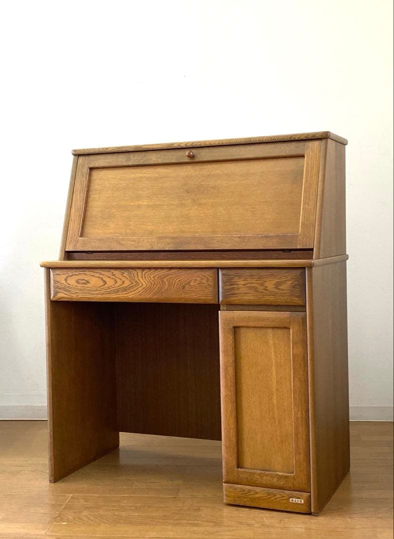 美品 浜本工芸 ライティングデスク ビューロ 学習机 収納 机 デスク