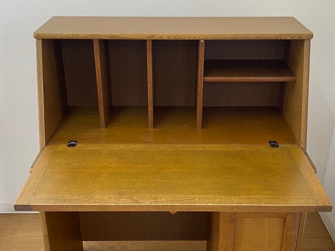 美品 浜本工芸 ライティングデスク ビューロ 学習机 収納 机 デスク