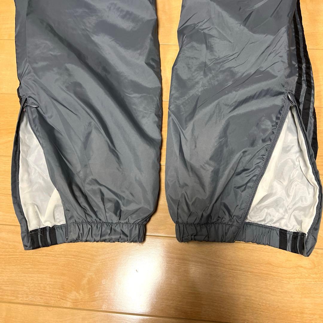 90s oldadidas 万国国旗タグ　ナイロンパンツ　グレー　US規格