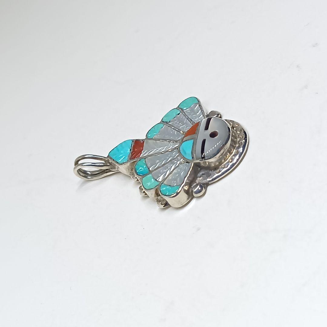 ズニ族　ペンダントトップ　ネックレストップ　レア　インディアンジュエリー