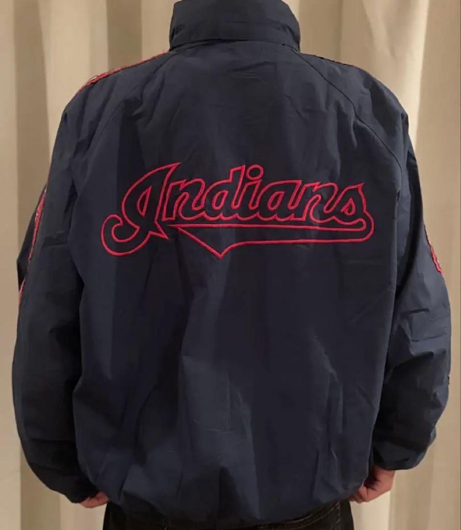 インディアンス　 ナイロンジャケット proplayer製　XL ワフー酋長
