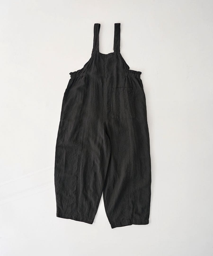 nest Robe リネン 超撥水ベイカーサロペット クロ