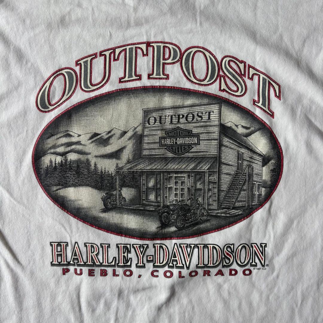 ビンテージ ハーレーダビッドソン ロンT L 袖プリント 古着 長袖 ハーレー