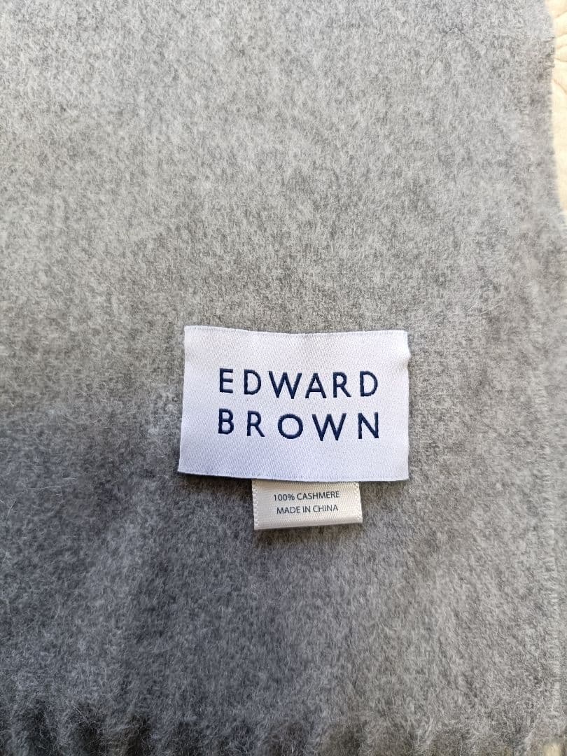 【美品】EDWARD BROWN エドワードブラウン ストール 100%カシミア