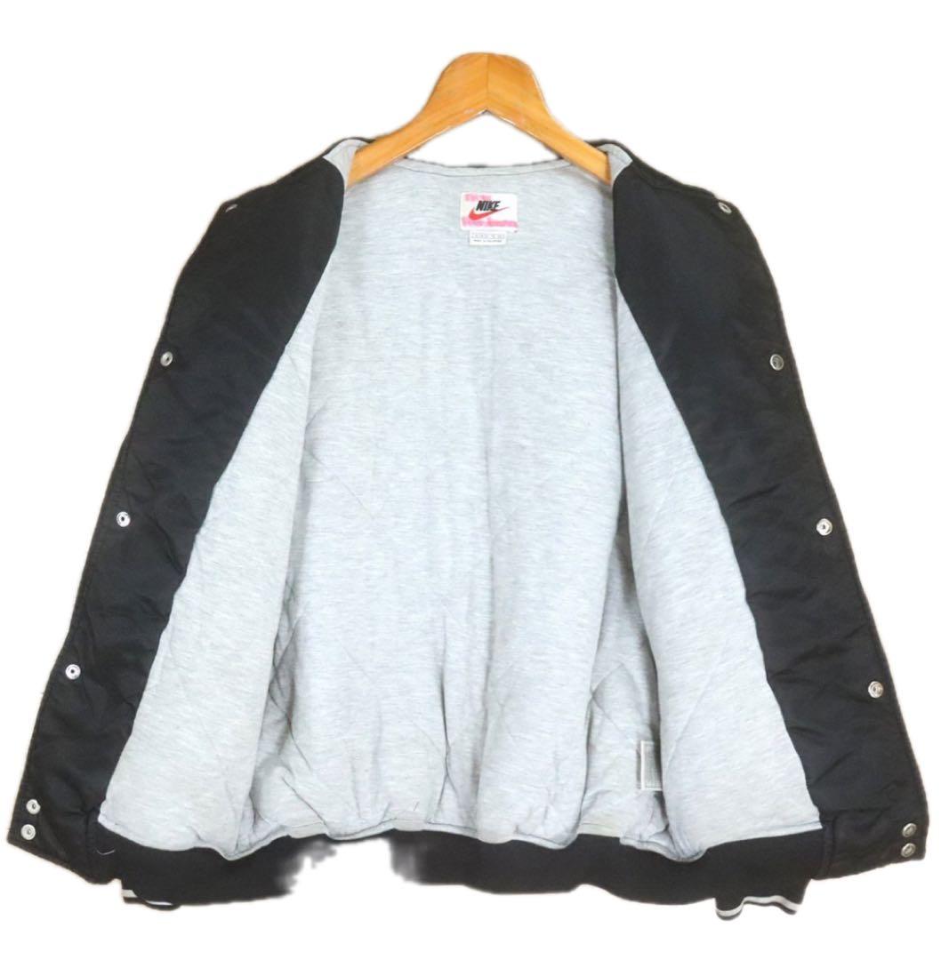 90s NIKE ナイキ　ナイロンスタジャン　スウッシュ刺繍　ビンテージ