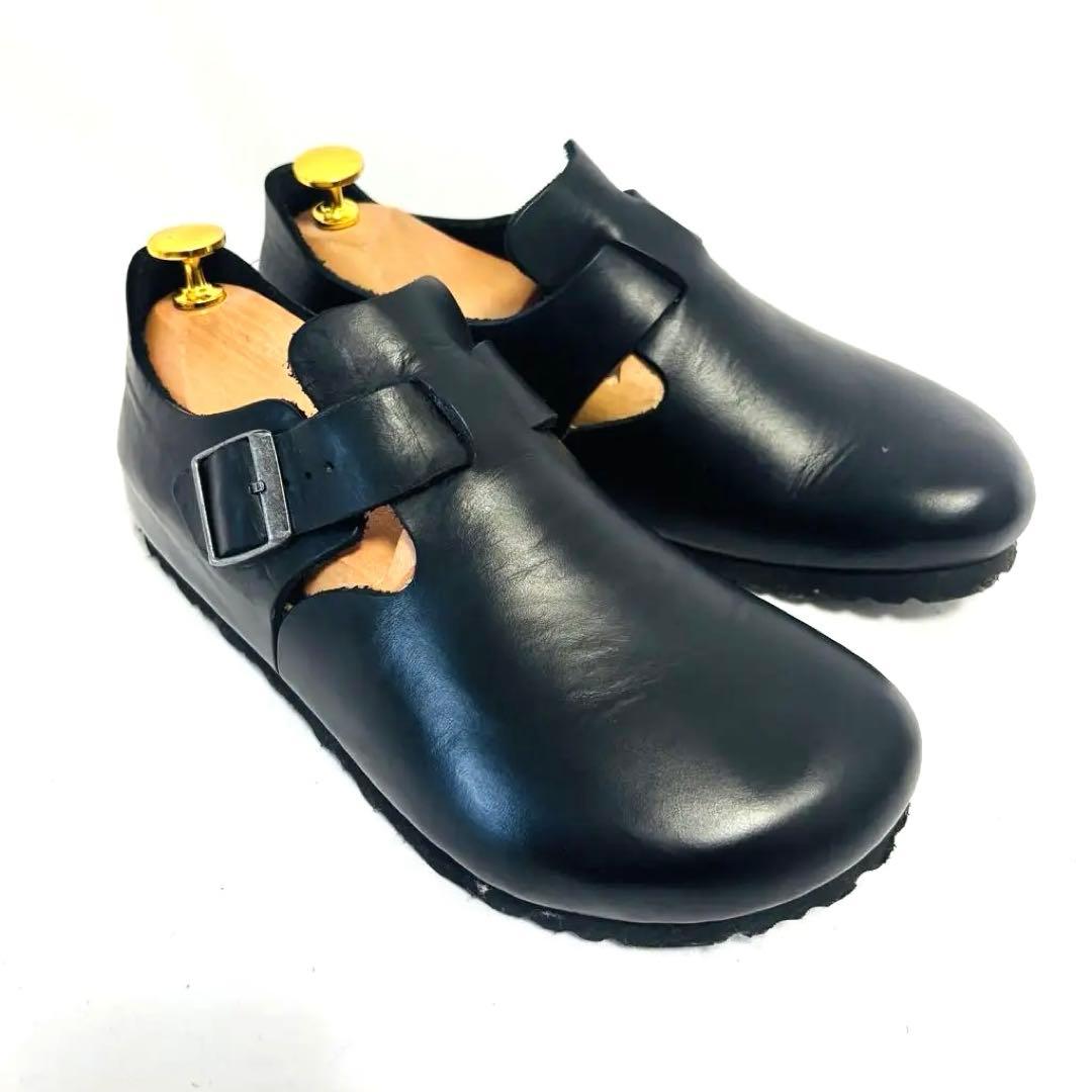 美品Birkenstock London 37/240 黒 オイルレザー