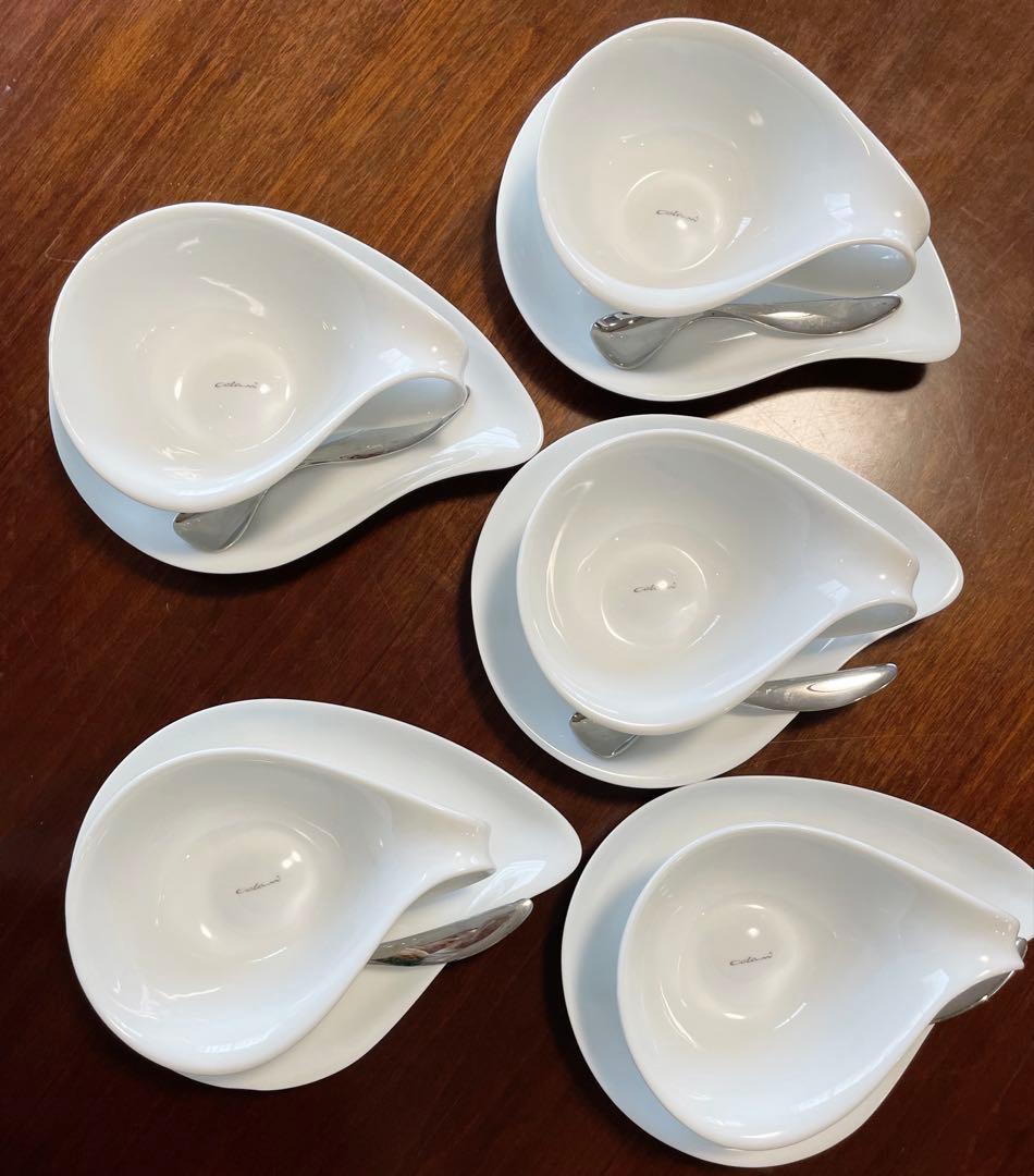 希少】ルイジ・コラーニ　デザイン　コーヒーカップ＆ソーサー　5客セット