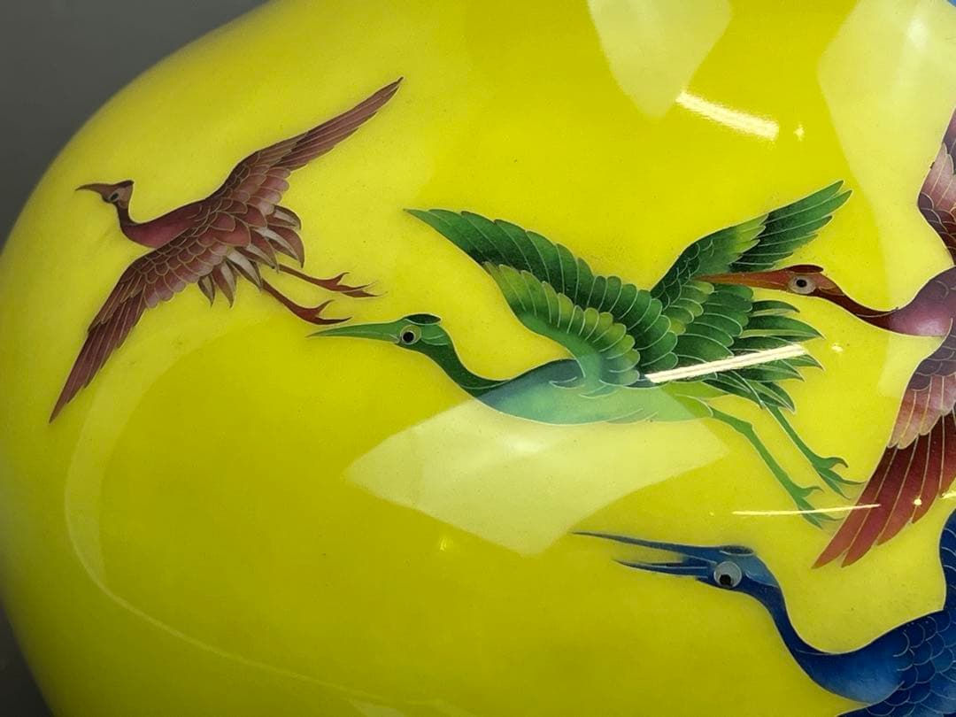 ［美品］七宝花瓶　31cm ￼送料込み