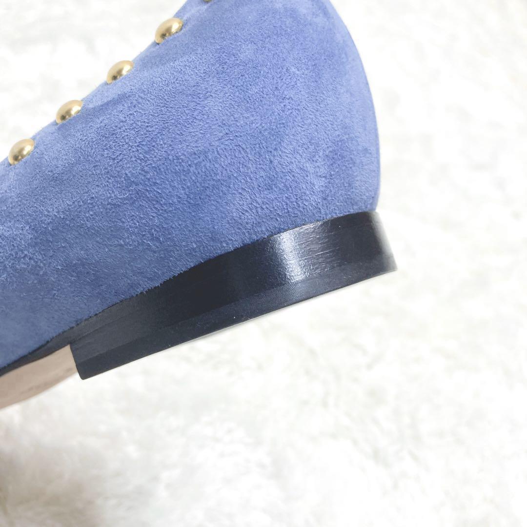 【極美品✨ペリーコ】スタッズ スウェード フラットシューズ 38 イタリア製