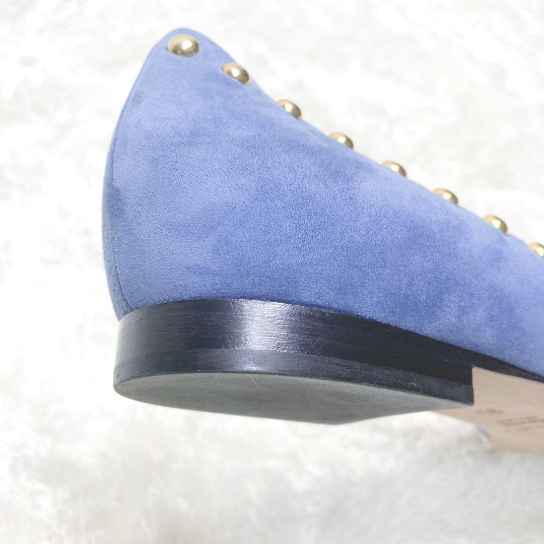 【極美品✨ペリーコ】スタッズ スウェード フラットシューズ 38 イタリア製