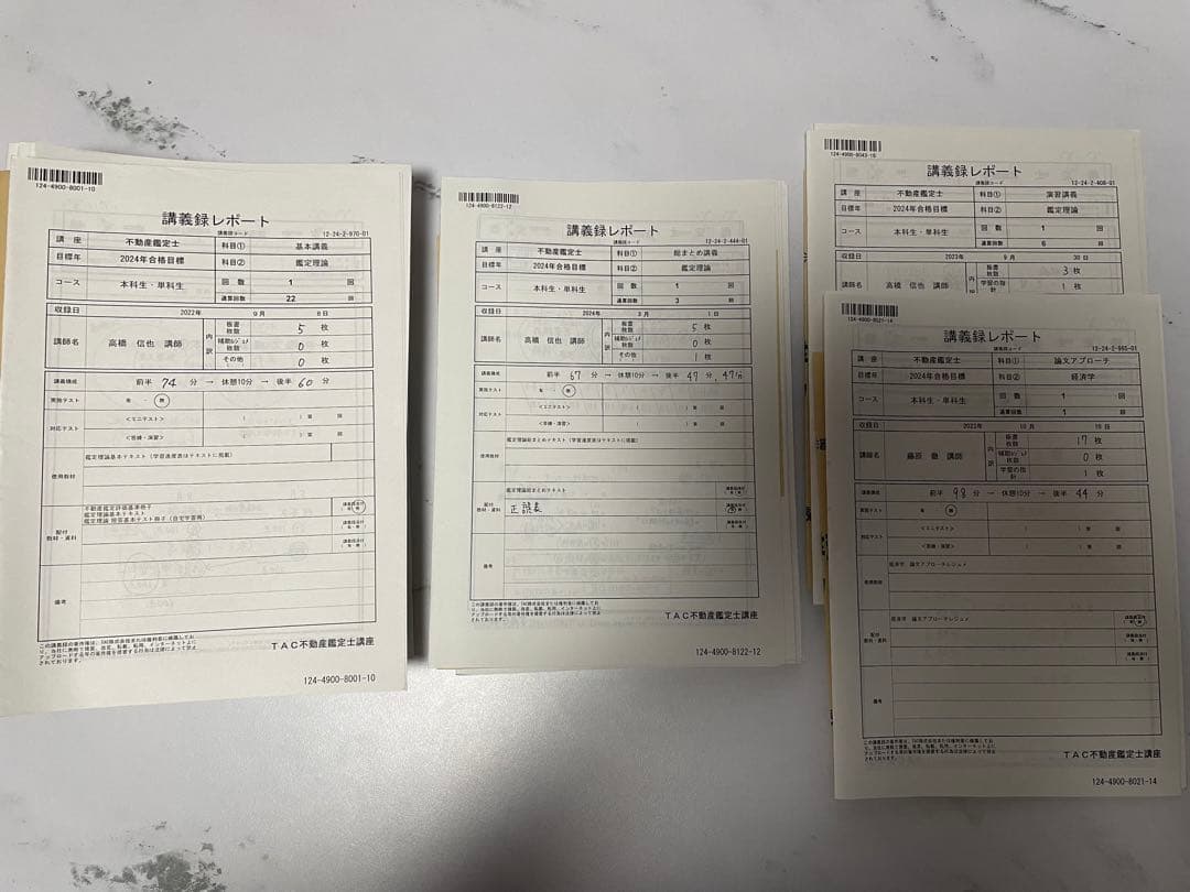 2024年TAC不動産鑑定士試験テキストセット