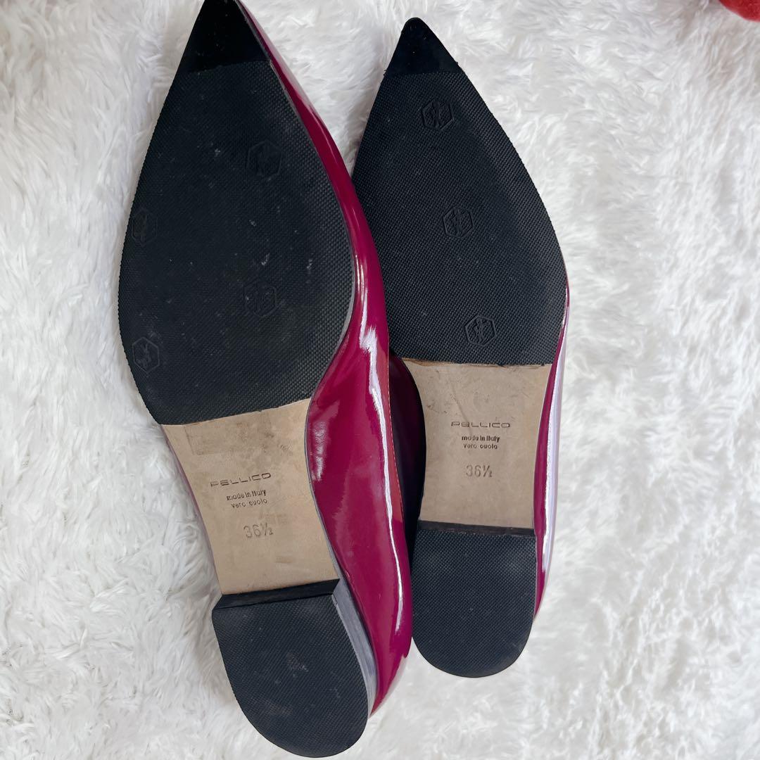 【希少】PELLICO ペリーコ アネッリ ワインレッド フラットシューズ