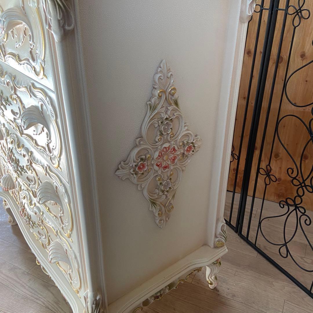 4段チェスト　ロココ調　猫脚 プリンセス ヨーロピアン 姫系③