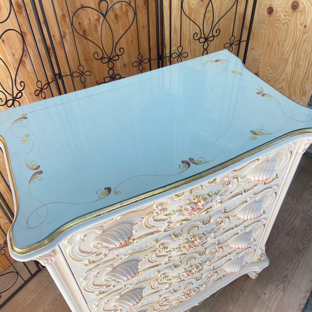 4段チェスト　ロココ調　猫脚 プリンセス ヨーロピアン 姫系③