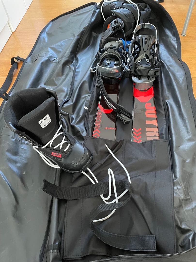 再値下JOYRIDEショートスキー +プレート+ビンディング+ブーツ+ケース5点