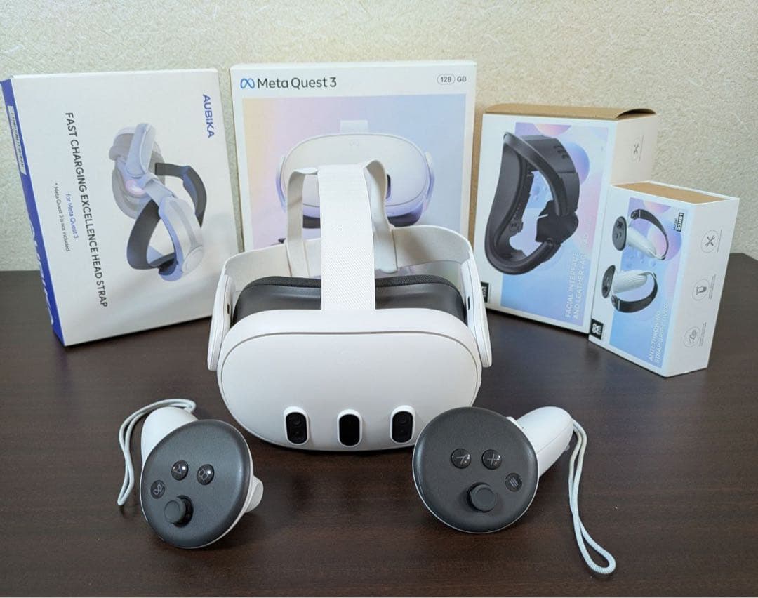  Quest 3 128GB VRヘッドセット　アクセサリー付き