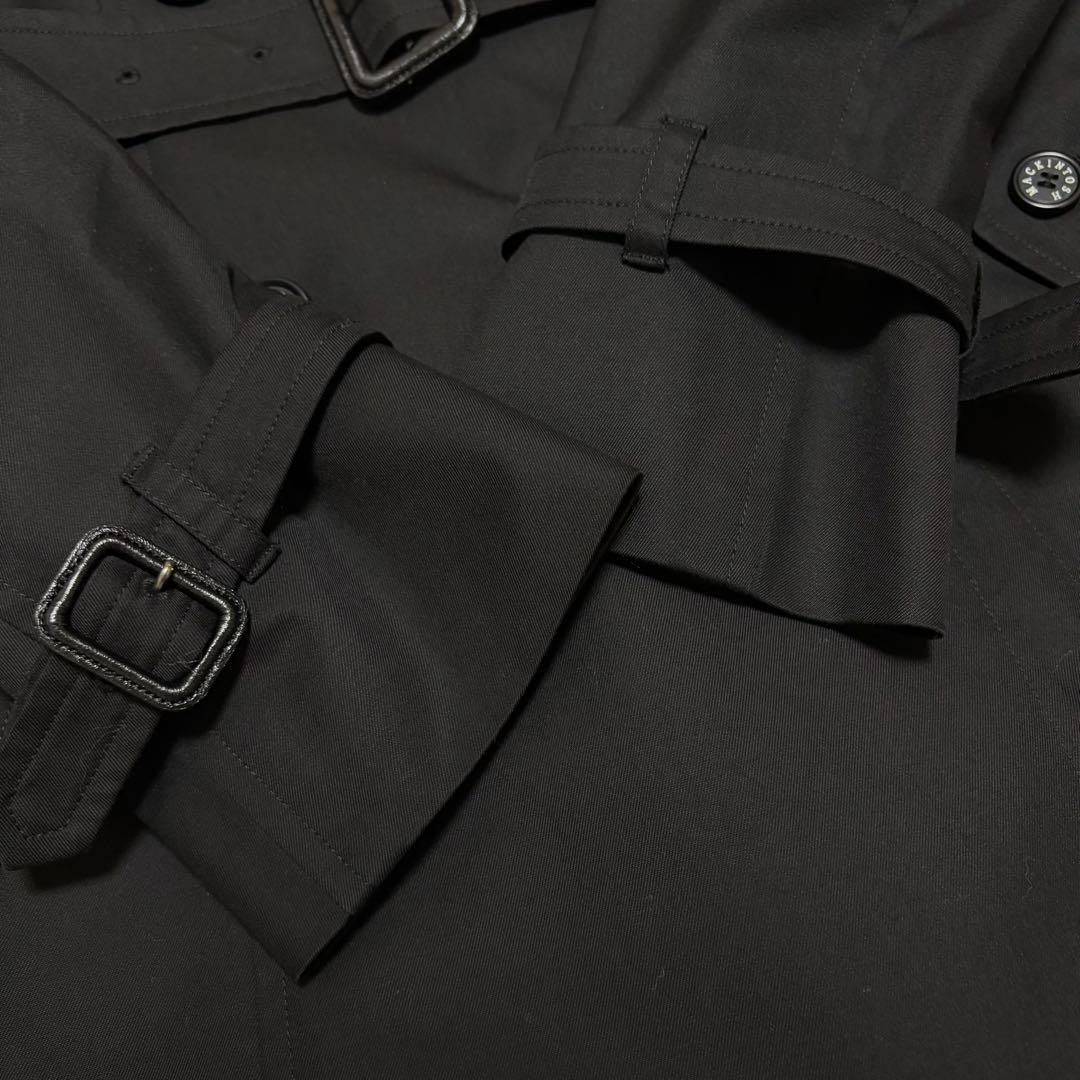 極美品 マッキントッシュ ライナー付き ブラック トレンチコート 黒 38