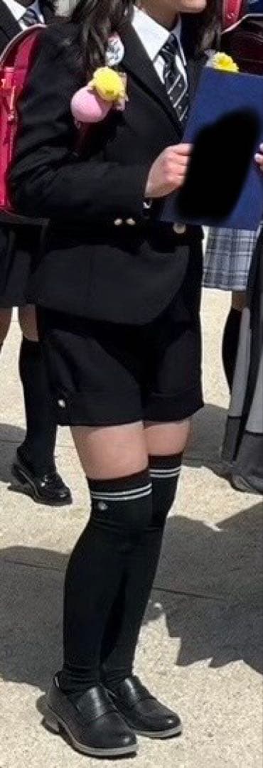 アリサナネクタイ靴下付フォーマルスーツ黒165ショートパンツ卒業式4点セット