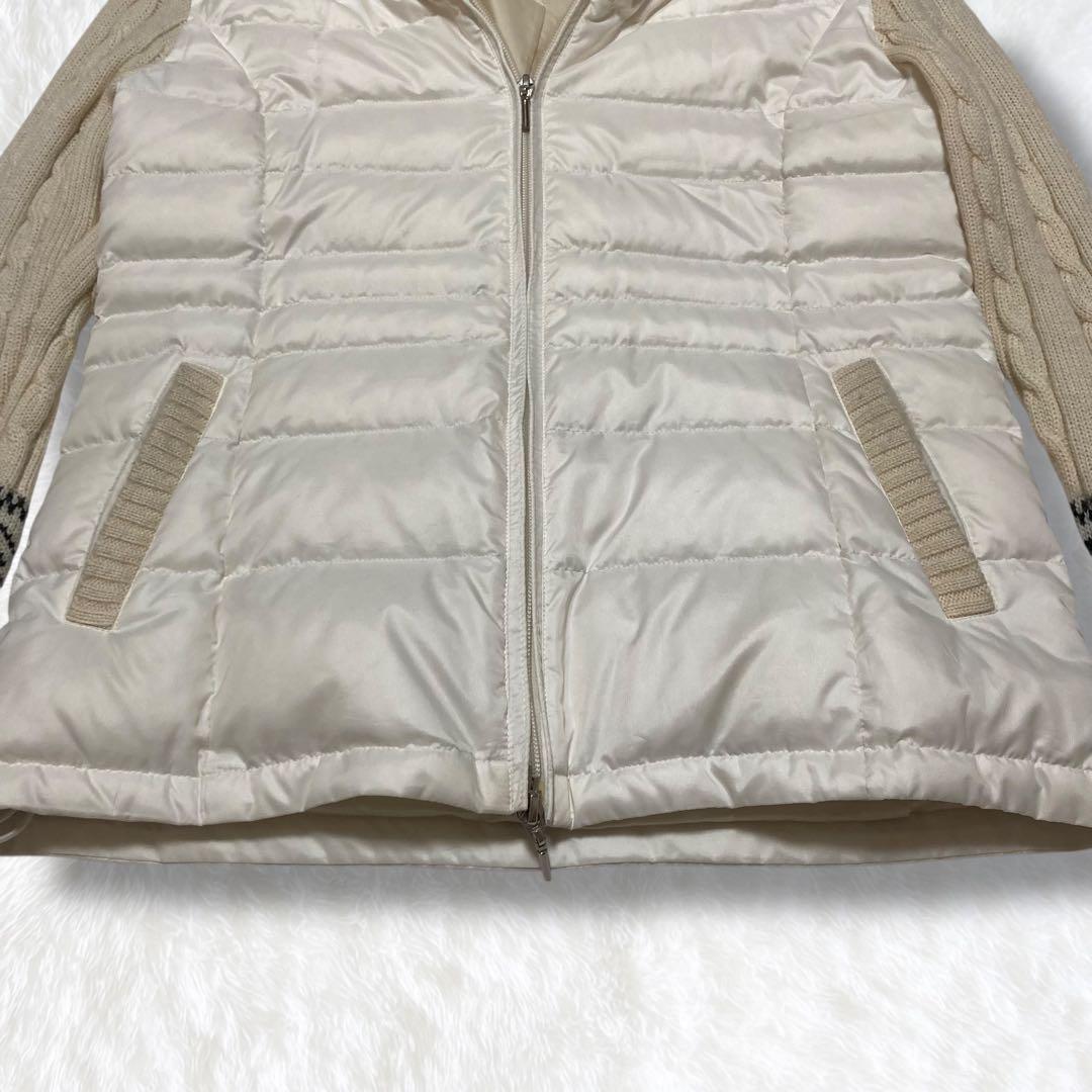 美品 23区 SPORT ダウンジャケット ニットスリーブ ファーS ゴルフ