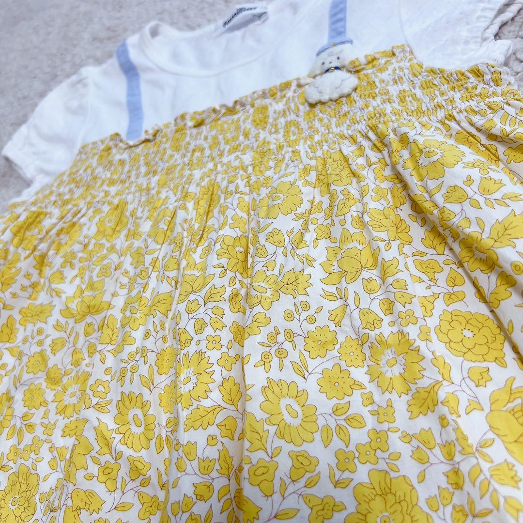 【美品】ファミリア リバティ ワンピース 110 2024ss