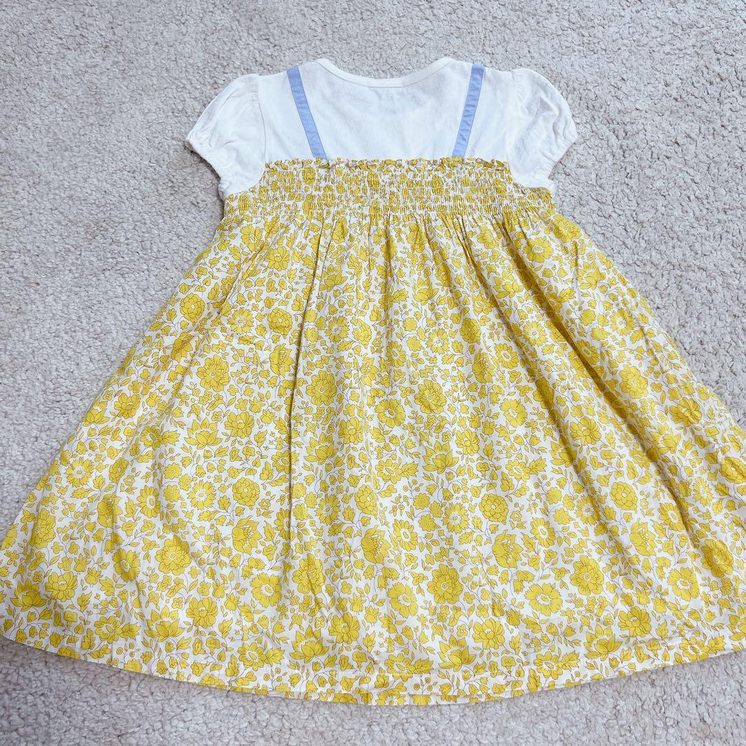 【美品】ファミリア リバティ ワンピース 110 2024ss