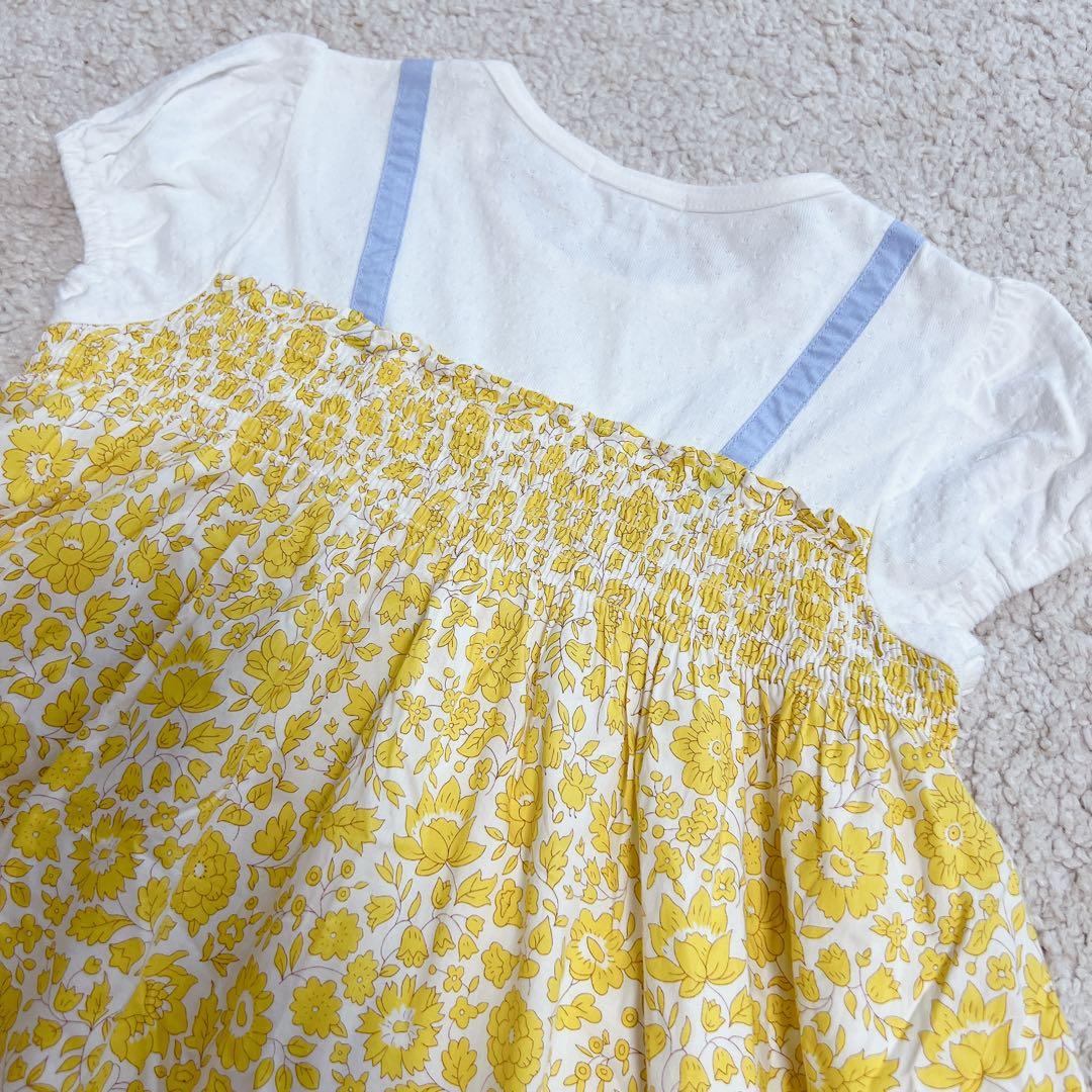 【美品】ファミリア リバティ ワンピース 110 2024ss