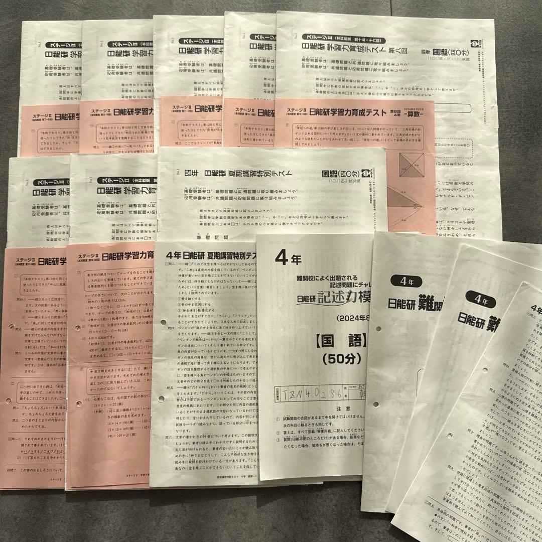 日能研育成テスト、技術力、難関チャレンジ