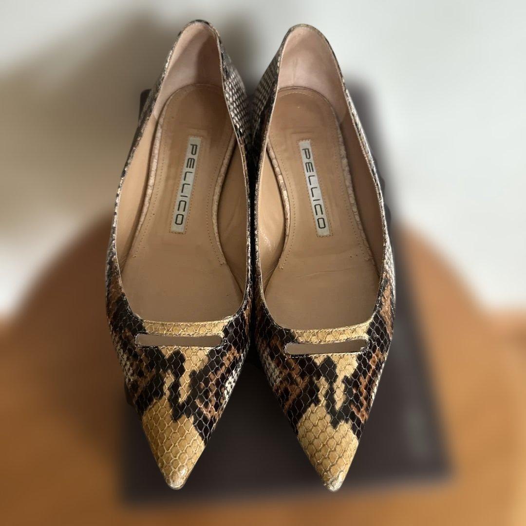 リン様　PELLICO ポインテッドトゥ フラットシューズ　イタリア製　ペリーコ