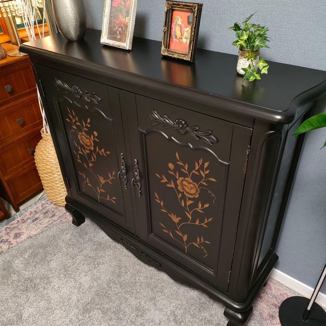 POWELL フレンチスタイル ヴィンテージ ハンドペイントキャビネット