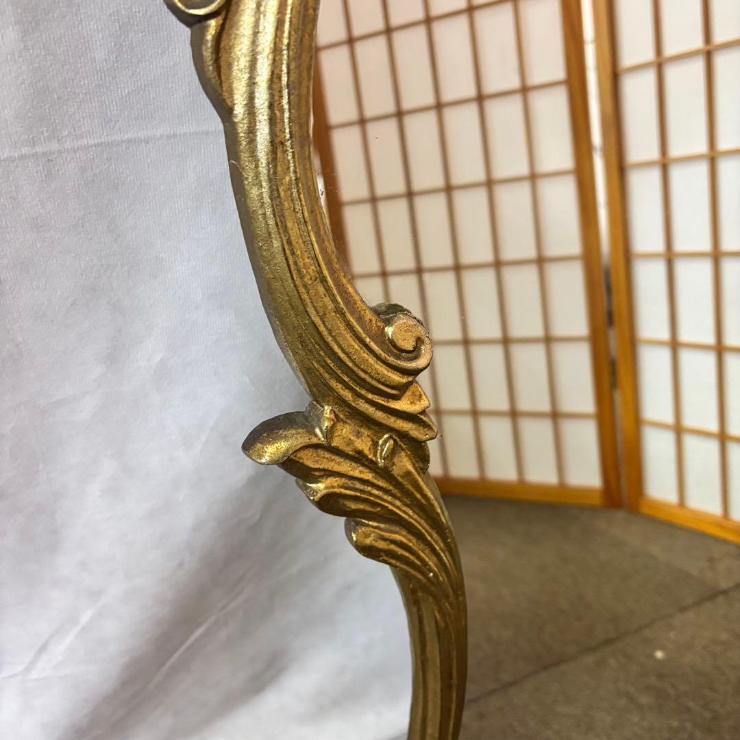 ①アンティーク調 インテリア鏡 ミラー ゴールド縁 ゴージャス 金属枠