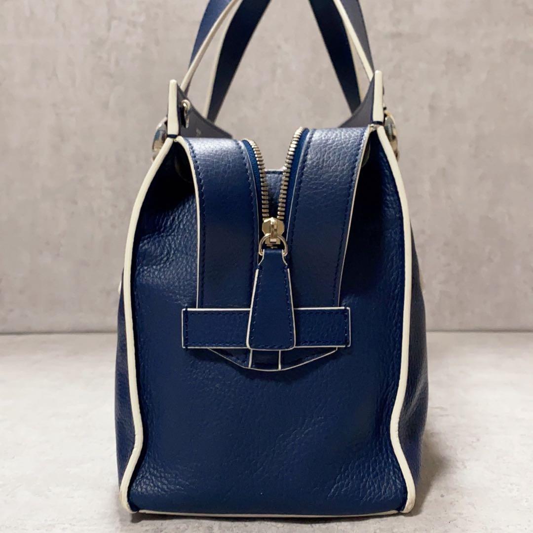 未使用に近い✨ジョルジオアルマーニ トートバッグ 2way ショルダーバッグ 青