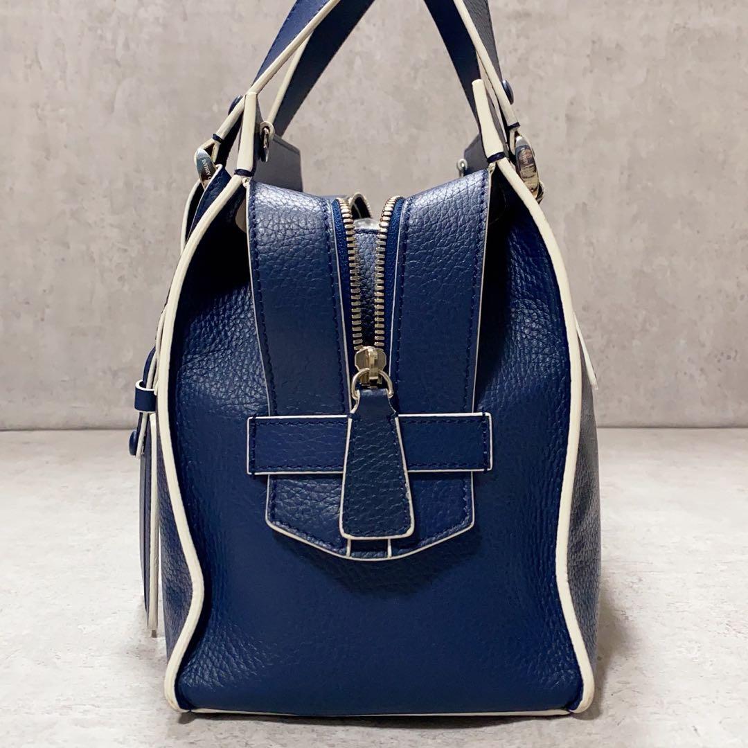 未使用に近い✨ジョルジオアルマーニ トートバッグ 2way ショルダーバッグ 青