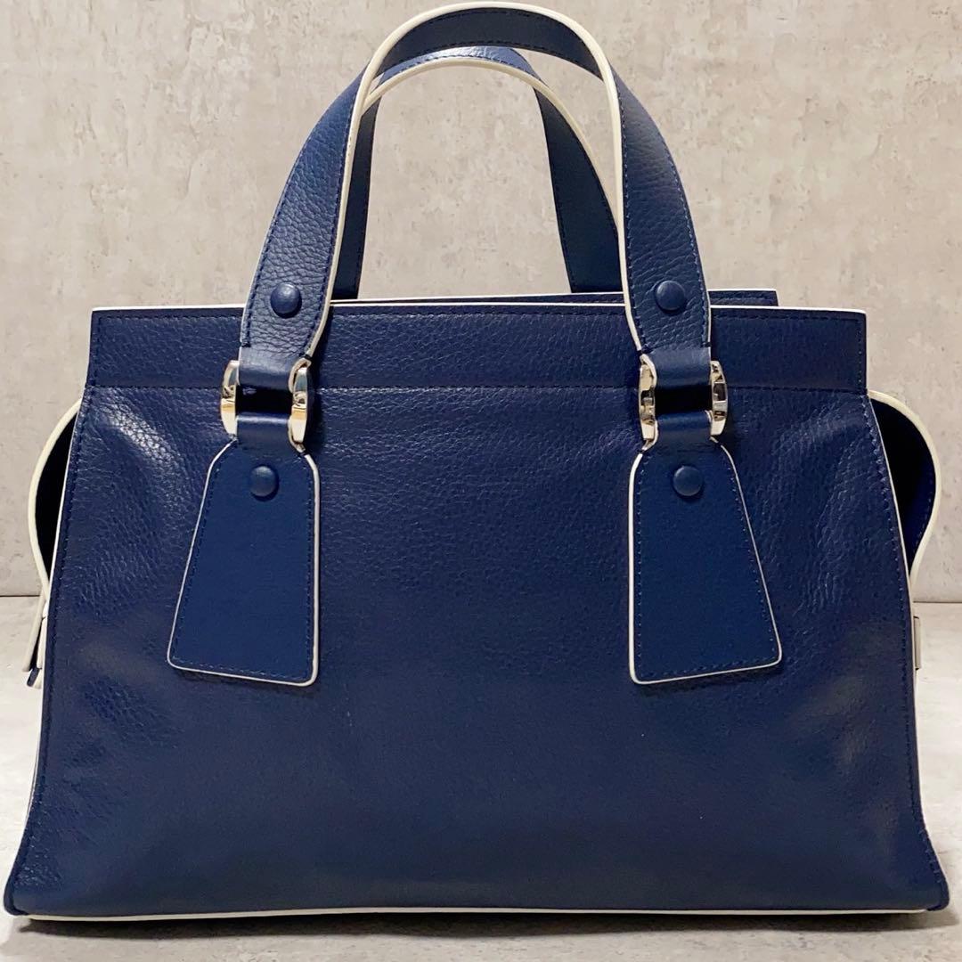 未使用に近い✨ジョルジオアルマーニ トートバッグ 2way ショルダーバッグ 青
