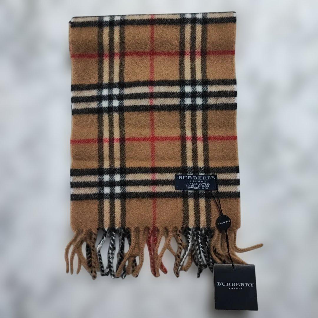 新品　現地購入品　BURBERRY　バーバリー　ロンドン　マフラー　ラムズウール