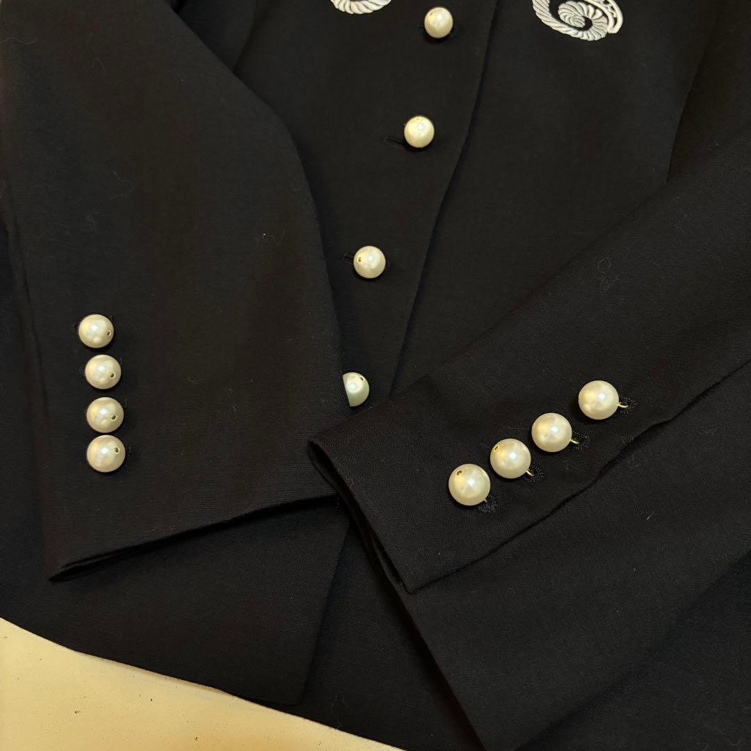 ESCADA CONTURE テーラード ジャケット ノーカラー　38 刺繍 花