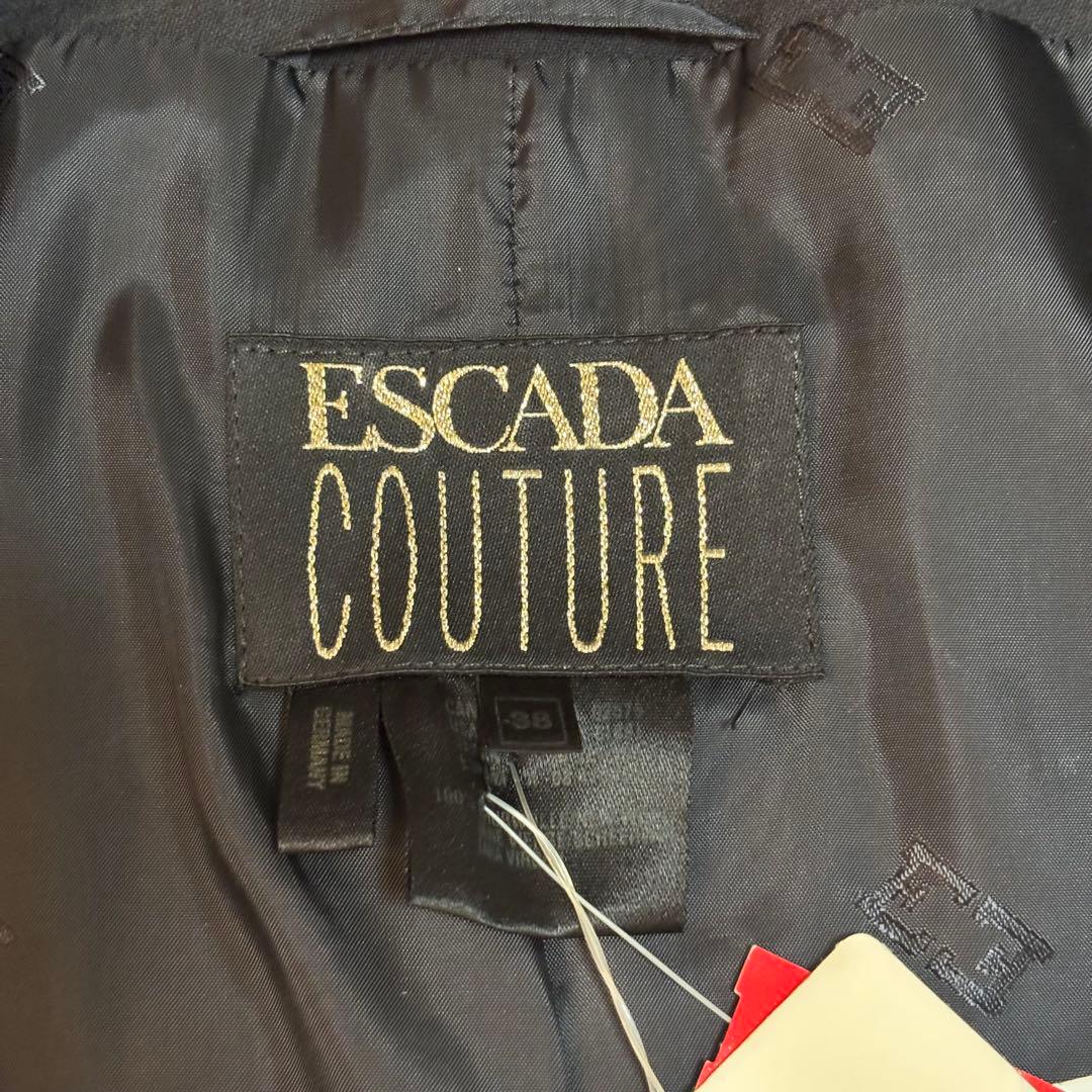 ESCADA CONTURE テーラード ジャケット ノーカラー　38 刺繍 花
