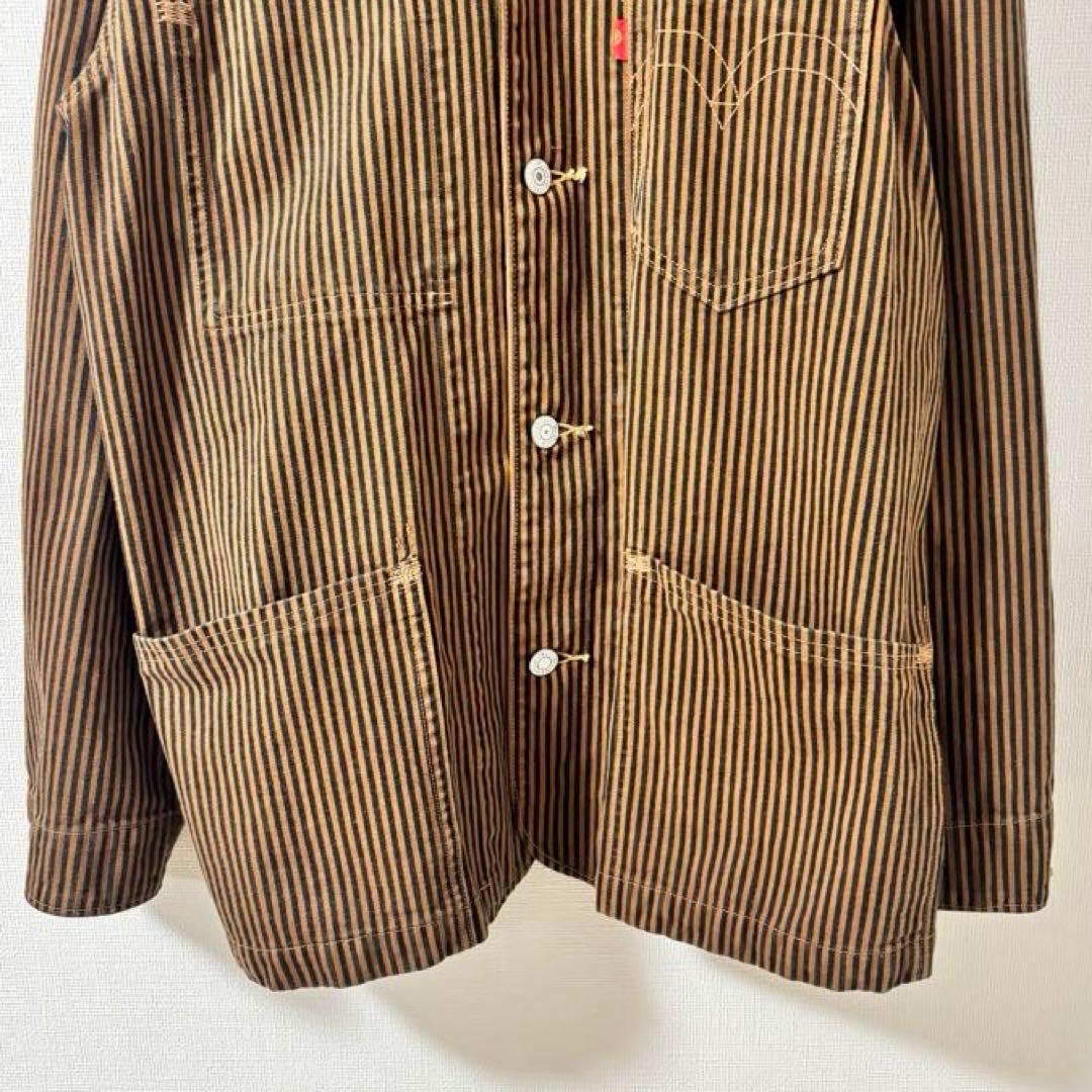 Levi's Red ヒッコリーカバーオール オーバーオール セットアップ 茶色