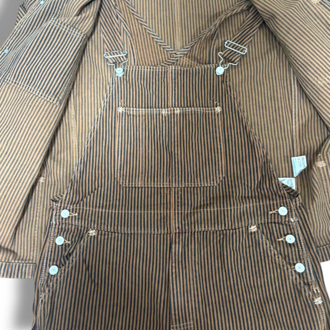 Levi's Red ヒッコリーカバーオール オーバーオール セットアップ 茶色