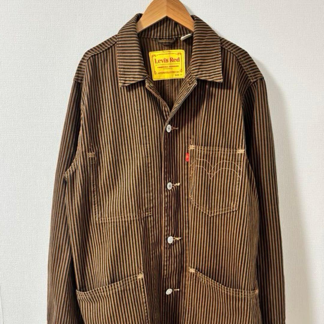 Levi's Red ヒッコリーカバーオール オーバーオール セットアップ 茶色