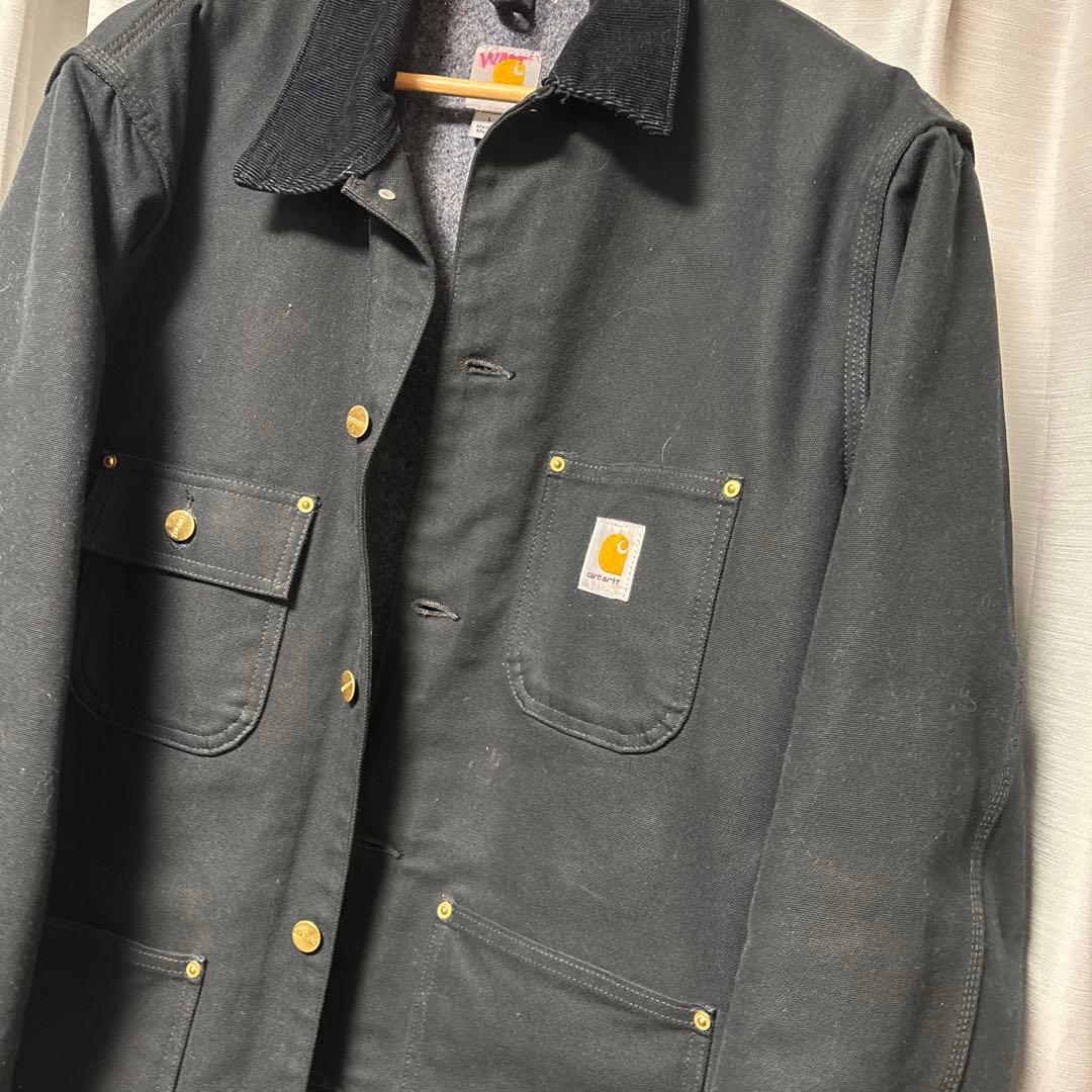 こ*ん様 Carhartt ミシガンチョアコート ブラックL 極美品 メキシコ製
