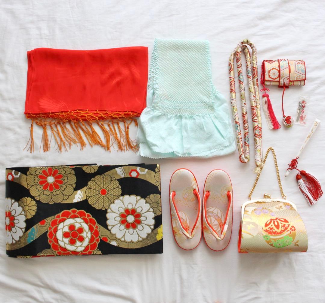 七五三 5歳 7歳 女の子 子供 着物 帯 セット