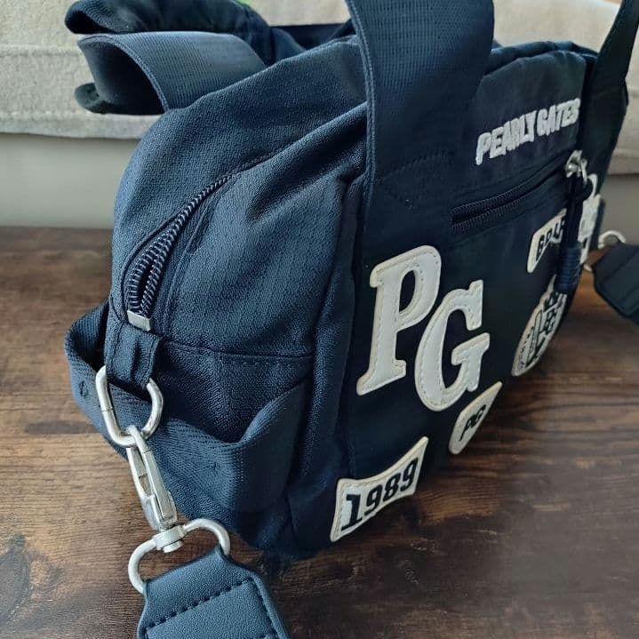 PEARLY GATES 　ラウンドバッグ 黒 PG 1989