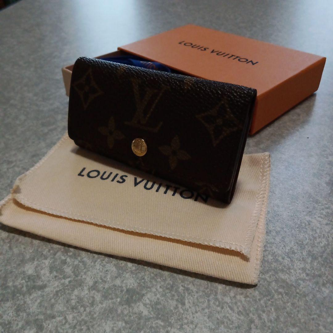 ルイ・ヴィトン。美品モノグラム、ミュルティクレ4連キーケース一式セット