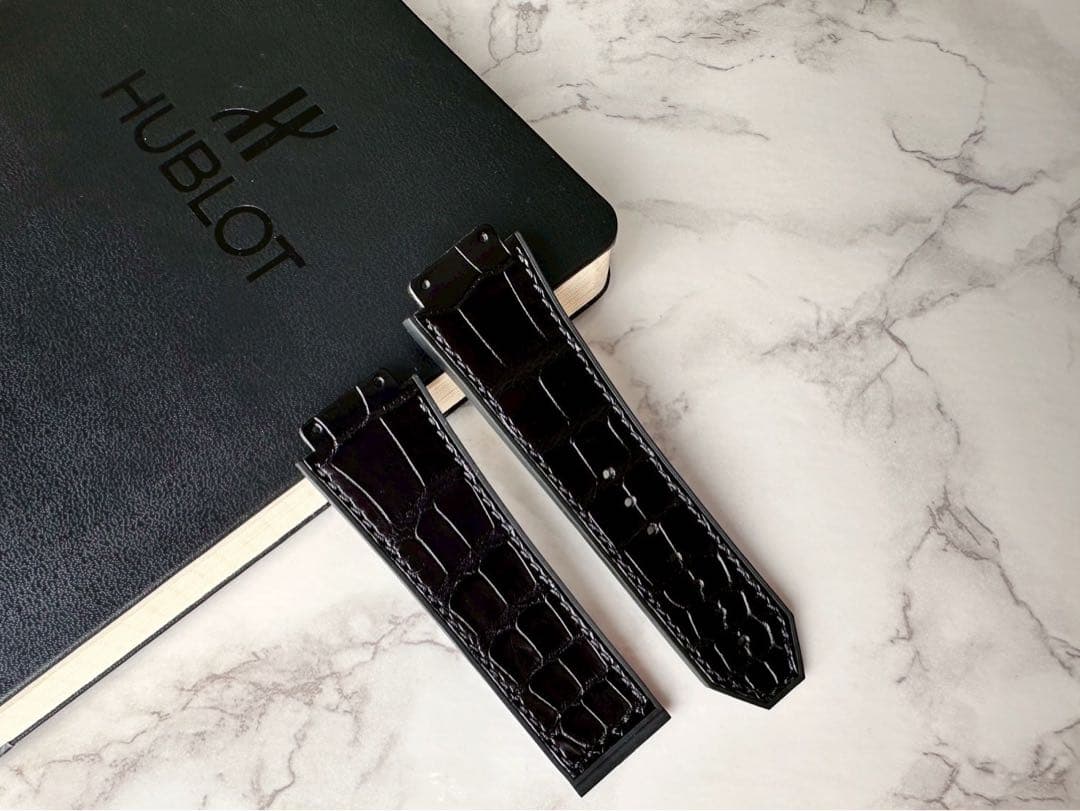 HUBLOT クロコ×ラバー　黒　アエロフュージョン
