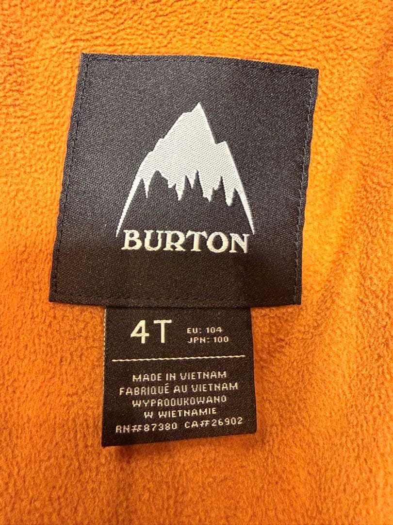 バートンBurton子ども用スノーボードウェア4T（100センチ相当）