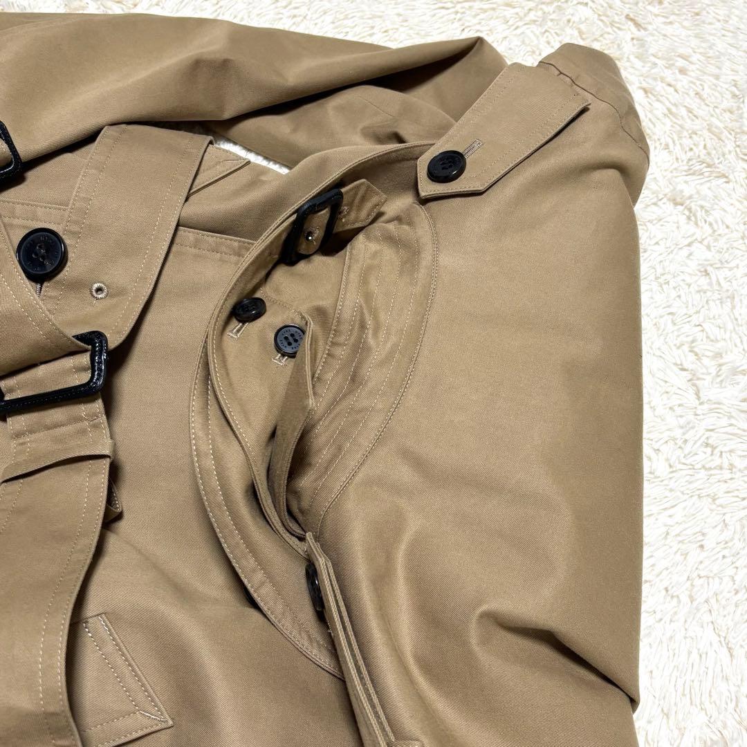 HYKE ハイク トレンチコート ベルト ボタン完備 ライナー付き ベージュ