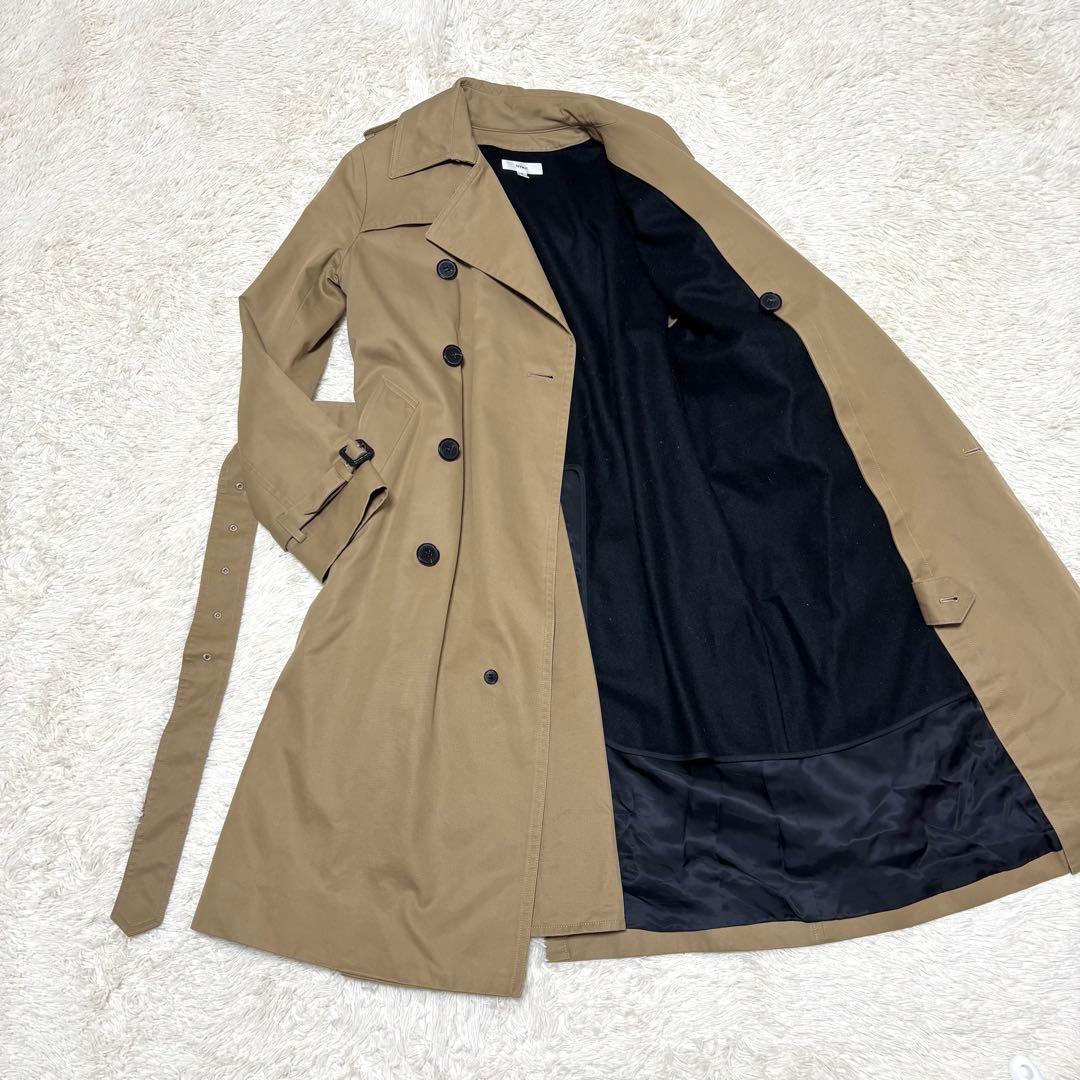 HYKE ハイク トレンチコート ベルト ボタン完備 ライナー付き ベージュ