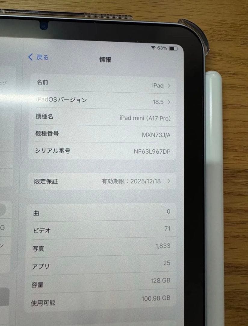 iPad mini 7 （第7世代）A17 Apple