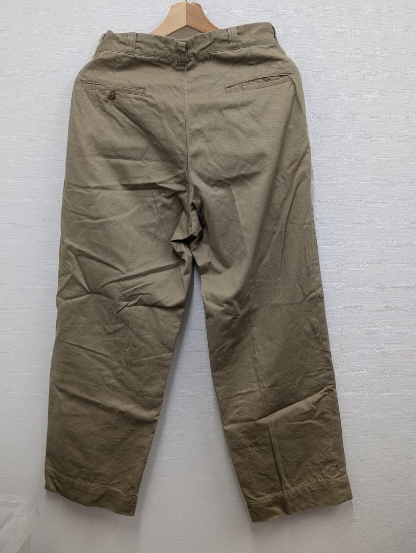 60's U.S.ARMY チノトラウザーズ アルミジッパー ミリタリー 古着